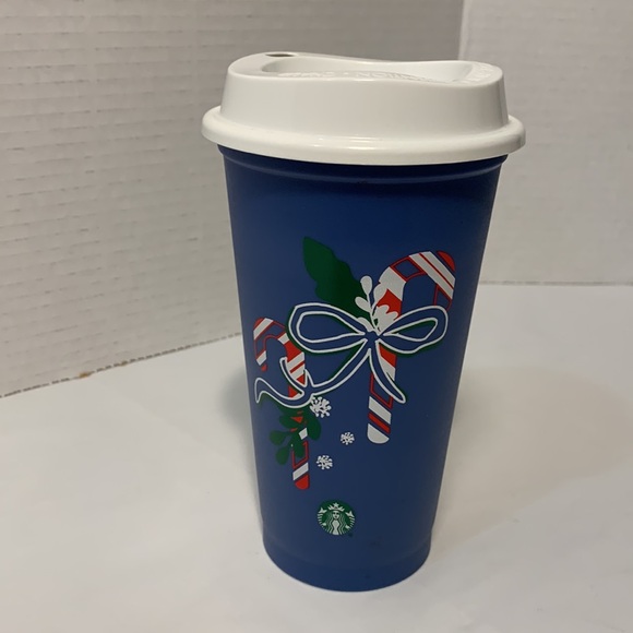 FUN STARBUCKS To Go Drink Cup Colour Changing CANDY CANE Plastic 16 fl oz 473oz. - Picture 2 of 7